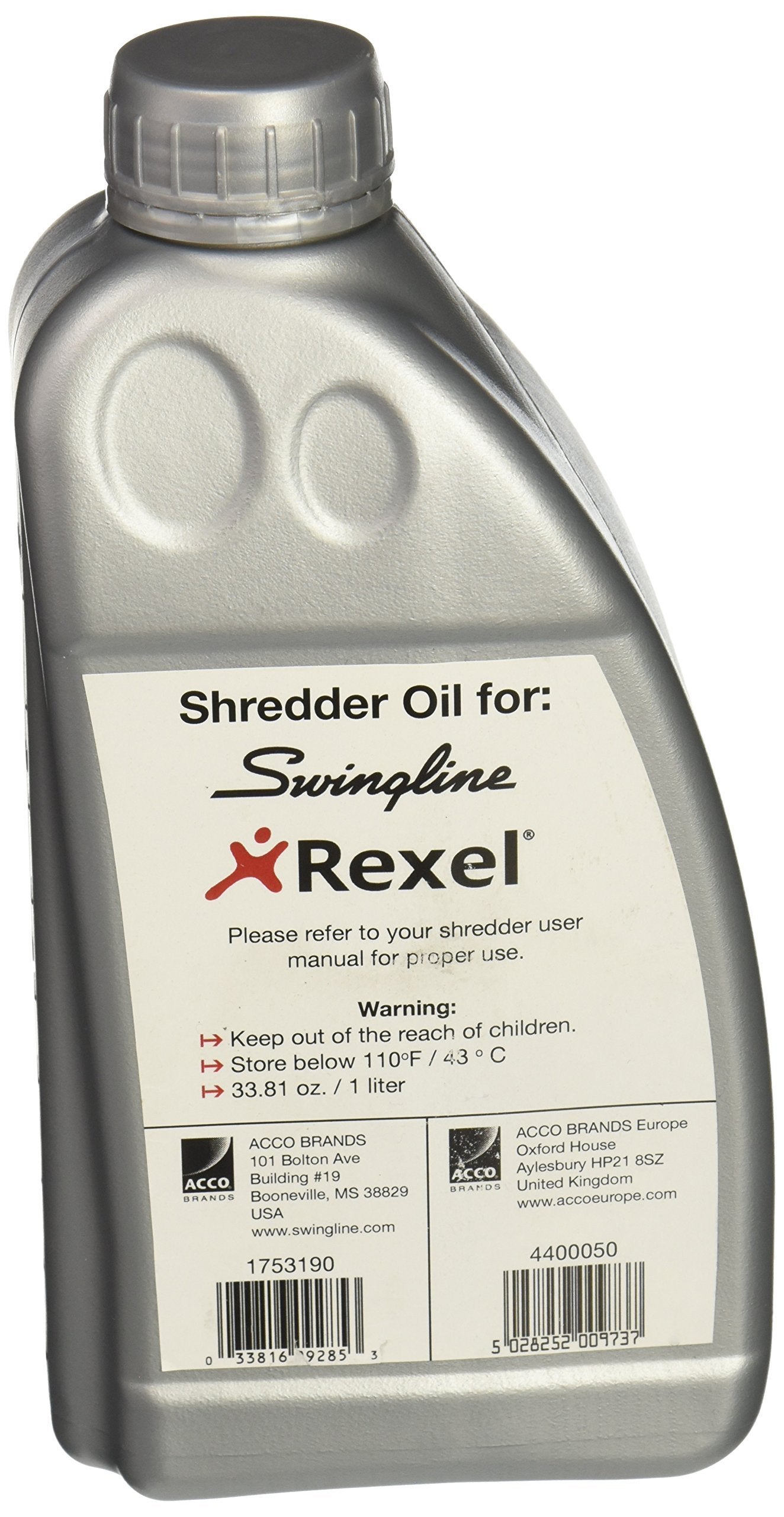 Gbc Shredder Oil, For Self Oil Taa Compliant Shredders, 1 Liter (1753190)